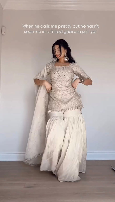 New FESTIVAL SPECIAL SHORT SUIT WITH DUPATTA & PLAZZO