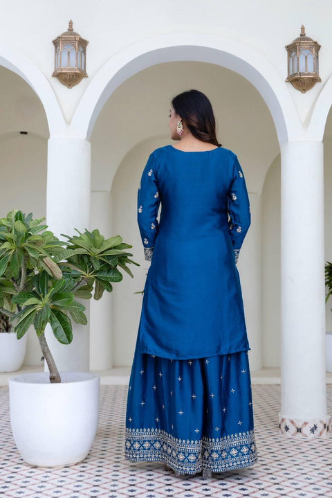 New Chinon Silk Embroidery Sequence Design Work dress