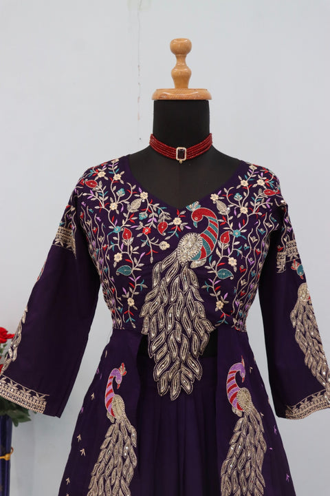 New Beautiful Heavy Thread Annd Sequence Work Dress