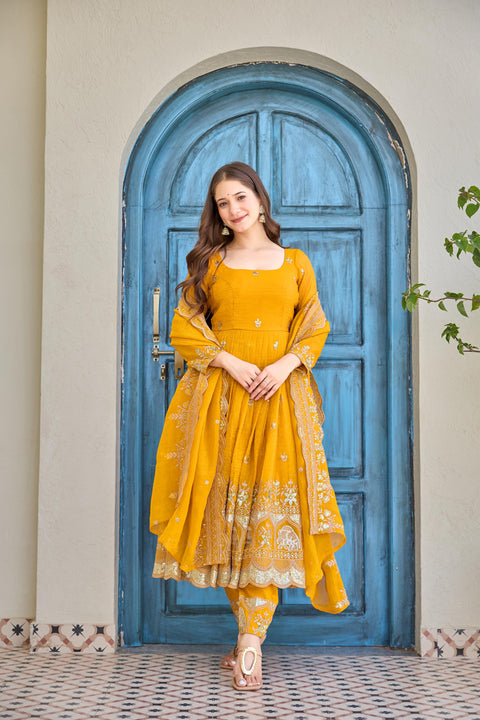 New Launching NewHavy Crunchy SilkSoft Micro InnerAnarkali Dress