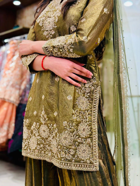 New Fully Stitched Ready To Wear TOP&PLAZZO&DUPTTA Set