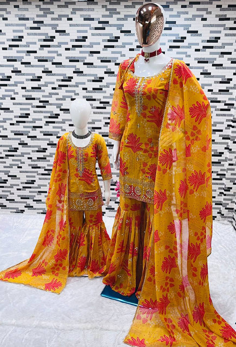 New PREMIUM DESIGNER READYMADE TOP PLAZZO & DUPATTA