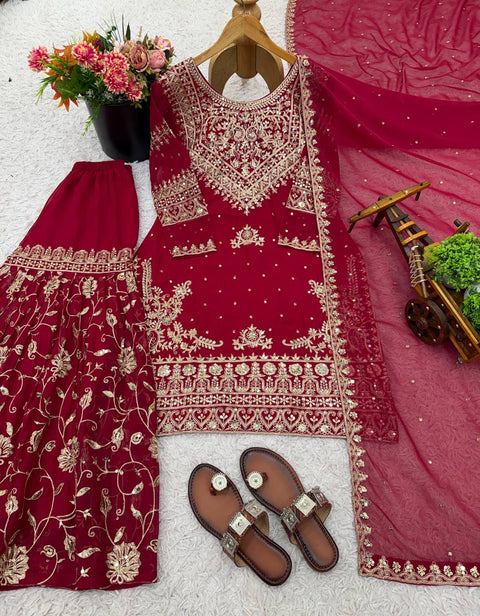 New beautiful wedding Elegant Embroidered Sequence Work Beautiful Designer Set