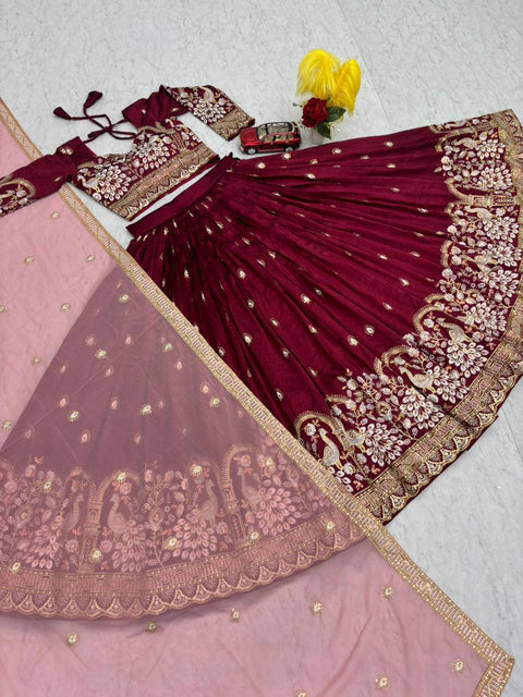 New Heavy Embroidery Thread & Sequence Work  Lehenga Choli