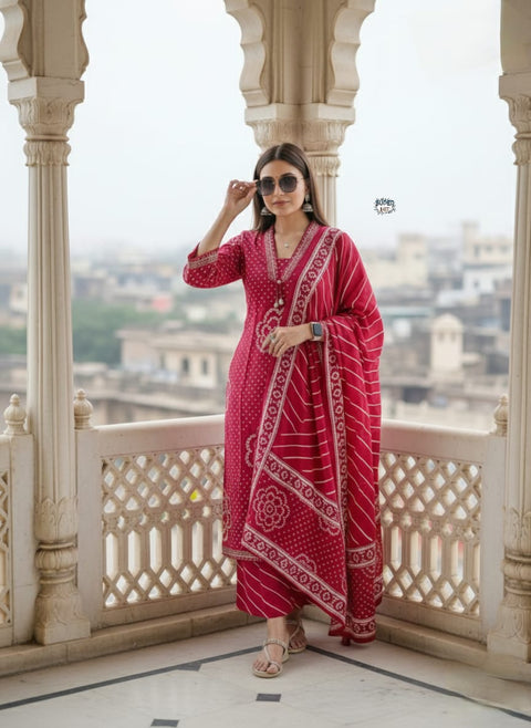 NEW ARRIVAL EXCLUSIVE FASTIVAL COTTON KURTI SET