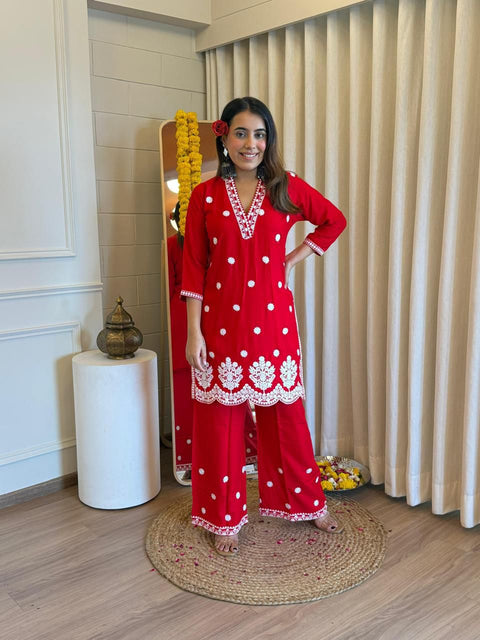 New PURE REYON FABRIC WID LAKHNAVI  STYLE WORK