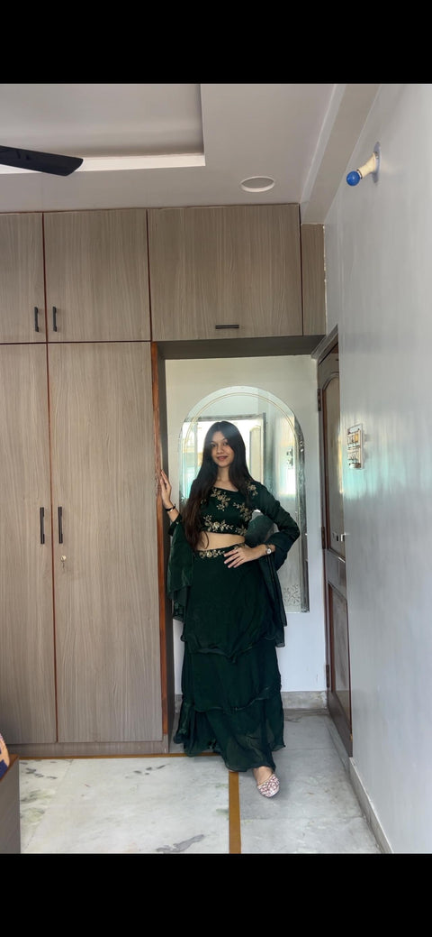 New Beautiful Heavy quality Frenddy Fabric designer festive wear Lehenga
