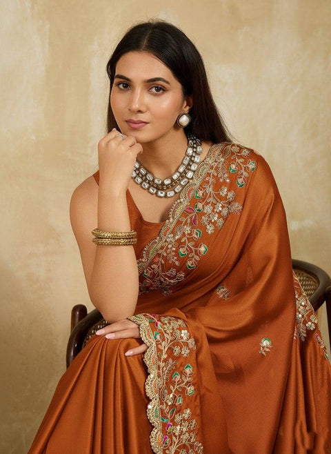 New Launch Maharani Gold Sarees Party Wear Soft Rangoli  Saree