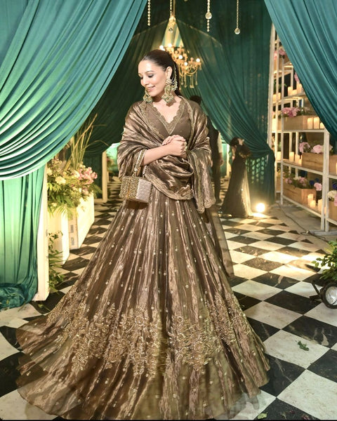 NEW DESIGNER WEDDING WEAR SEMI BRIDAL LEHENGA CHOLI