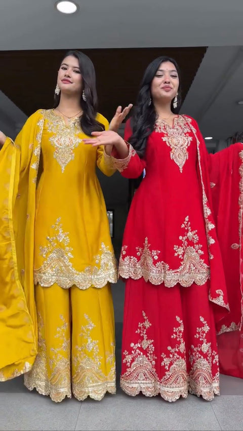 New Beautiful Elegant Ethnic WearDesigner Sharara Set