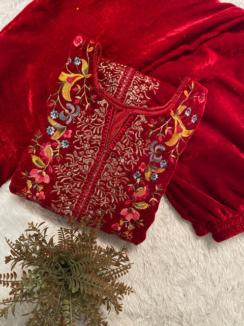 New WINTER SEASON IN VELVET DESIGNER WEAR CO-ORD SET