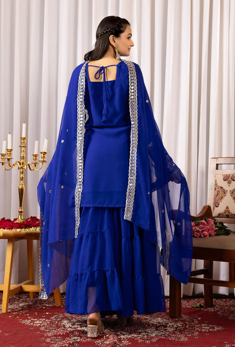 New Premium Georgette Women’s Kurta sharara Dupatta Set