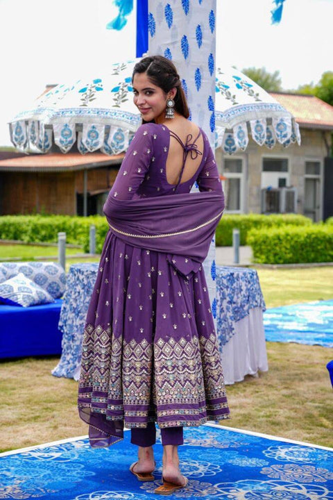 New Designer Party Gown & Dupatta Set
