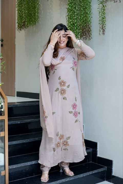 New Party Wear Look Top , Pent, Duppata 3PIECE SUIT
