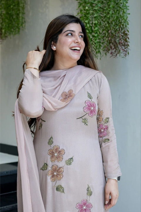 New Party Wear Look Top , Pent, Duppata 3PIECE SUIT