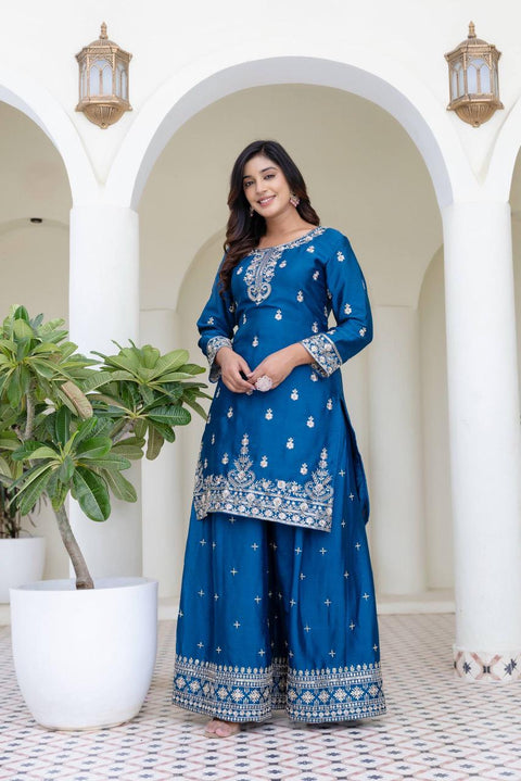 New Chinon Silk Embroidery Sequence Design Work dress