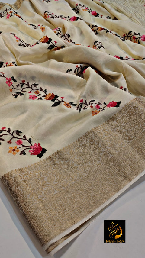 New Beautiful premium quality dijital sarees with all over print along with print