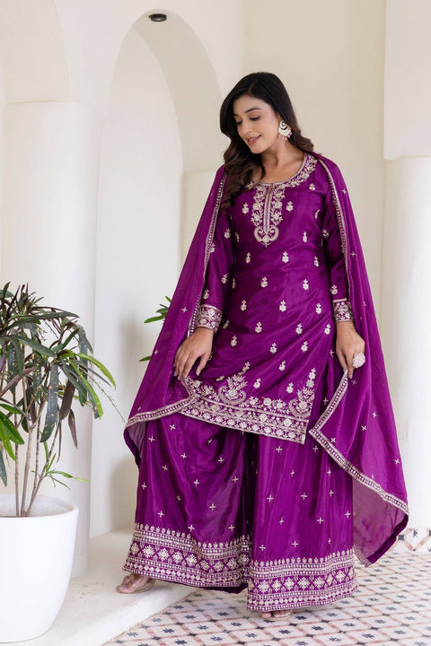 New Chinon Silk Embroidery Sequence Design Work dress