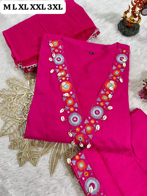 NEW Pink RANI  Colour HEAVY  3 PIECE SET