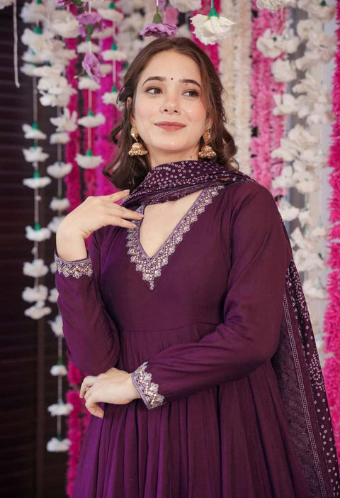 New Premium Women’s Anarkali Plazzo Dupatta Set