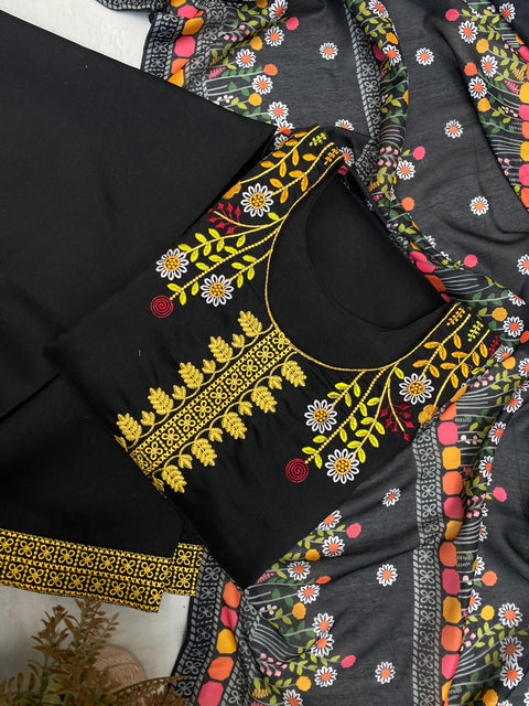 New DESIGNER WEAR EXCLUSIVE EMBROIDERED TOP WITH PLAZZO