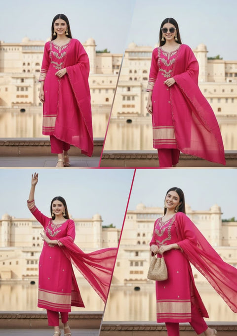 New Viscose silk With InnerChanderi CottonKurti