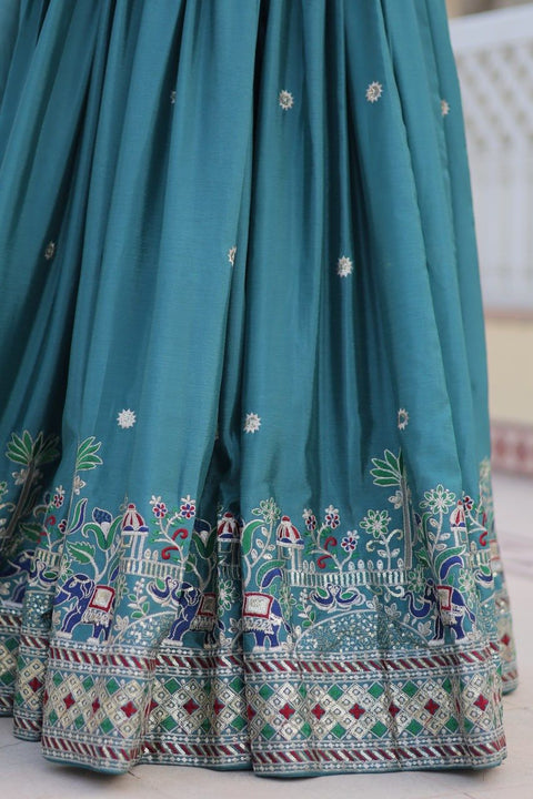 New Launching Heavy  Embroidery Sequence & Thred Work Lehenga Choli