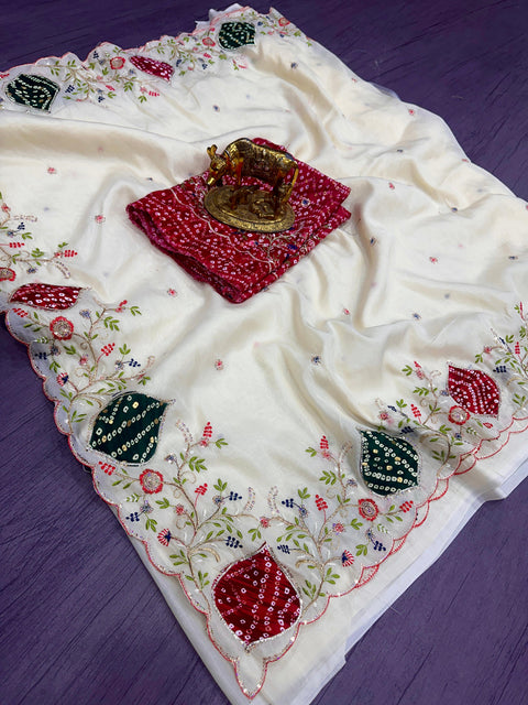 New Beautiful Launch Gracewhite Pure Crystal Saree