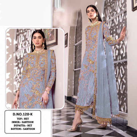 New Pakistani Design Embroidery Work With Diamond Work Dress