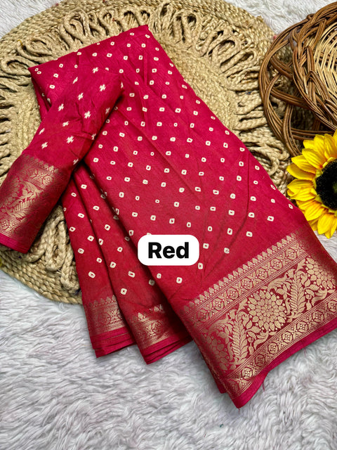 New kanjiwarm rue palu popular bandhej saree