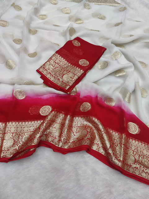 New Arrivals Pure Viscose Georgette Handying Saree