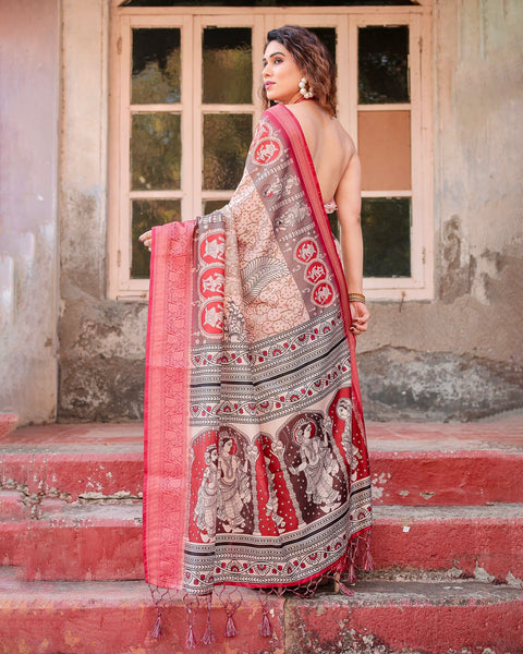 New Exquisite Digital Print Embrace the Royalty of Banaras Saree