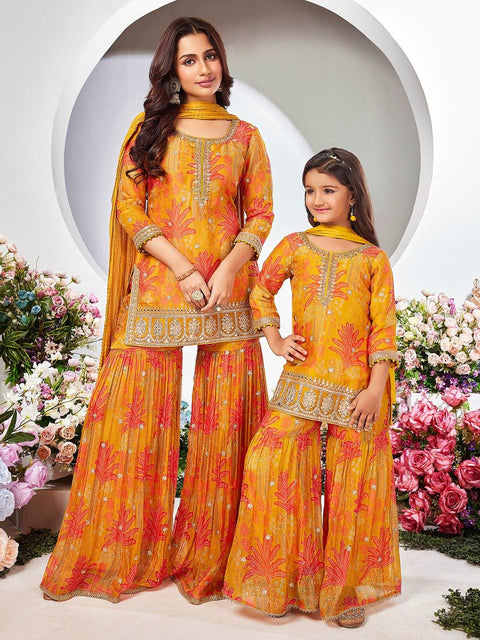 New PREMIUM DESIGNER READYMADE TOP PLAZZO & DUPATTA