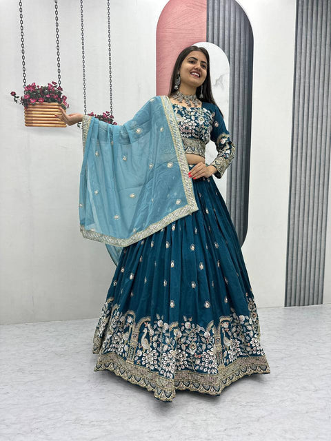 New Heavy Embroidery Thread & Sequence Work  Lehenga Choli