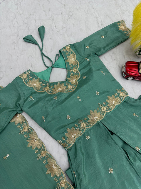 New Launching Wedding wear Chinon silk Lehenga Choli