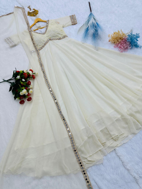 NEW Launching  Designer Party Wear Look CollectionHeavy Faux Georgette gown