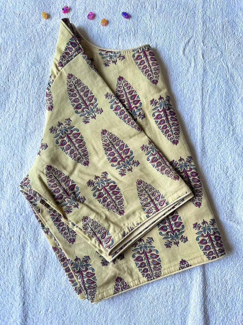 New Beautiful Pure Ajrakh HandBlock Cotton blouse