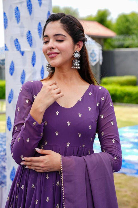 New Designer Party Gown & Dupatta Set