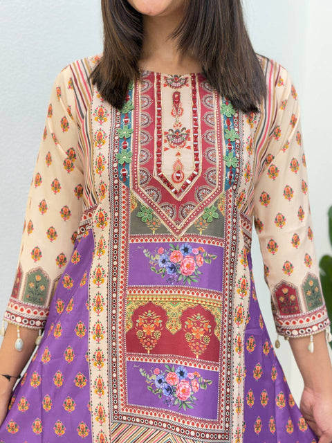 New Beautiful JASOOD FULL ANARKALI KODI  ROUND set