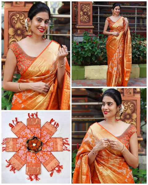 New BEAUTIFUL RICH PALLU & JACQUARD WORK ON ALL OVER THE SAREE