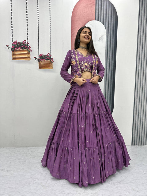 New Premium Heavy Thread and Sequence Work Lehenga