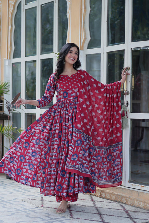 New PREMIUM READYMADE  KURTI WITH PANT & DUPATTA SET