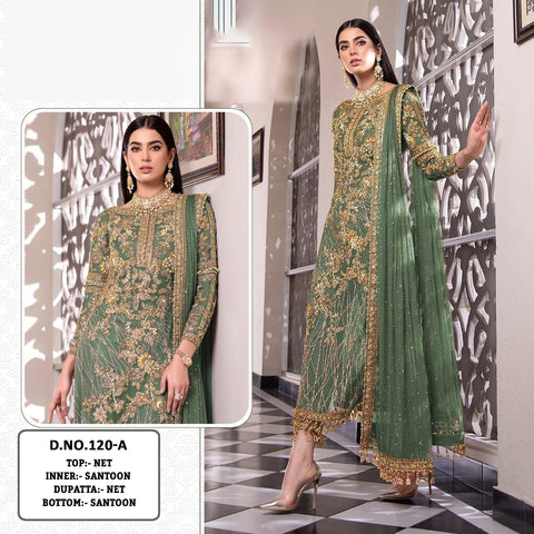 New Pakistani Design Embroidery Work With Diamond Work Dress