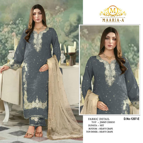New premium Heavy Jimmy Cho with Embroidery Sequence Work With Moti Plazzo