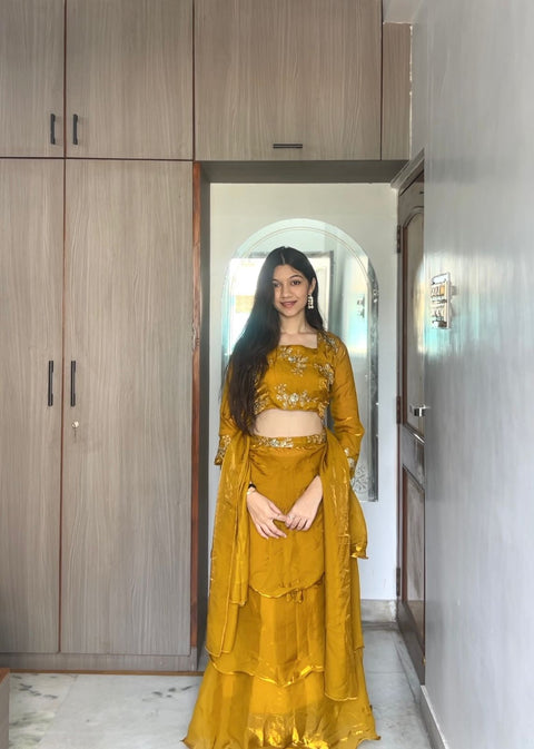 New Beautiful Heavy quality Frenddy Fabric designer festive wear Lehenga