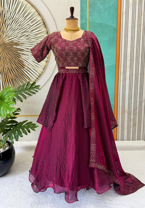 New Pongal Special Soft Space Silk Sequins Embroidery Lehenga choli