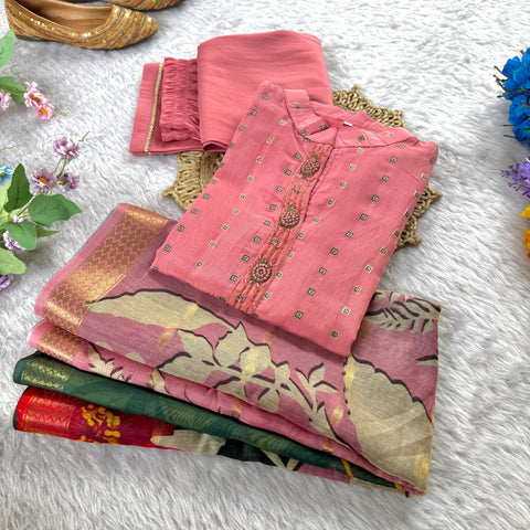 New Designers Kurti Pent Dupatta 3 pic Set
