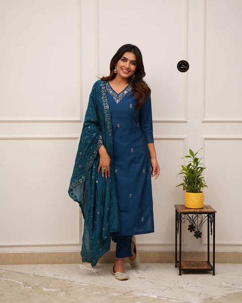 New Arrival Exclusive Fastival Collection Viscose Chanderi Gorgeous Dupatta With Embroidery work kurti