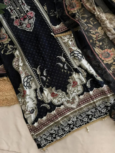 New Premium pure cotton with heavy patch work pakishtani Suits