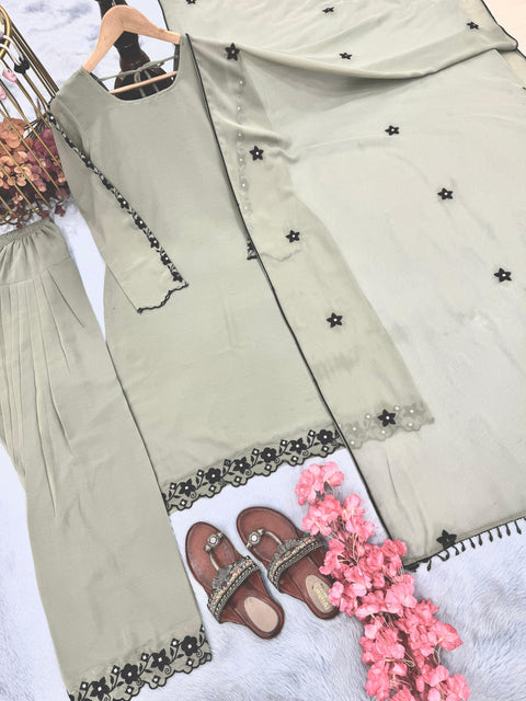 New  Designer Party Wear Look top with farshi plazzo